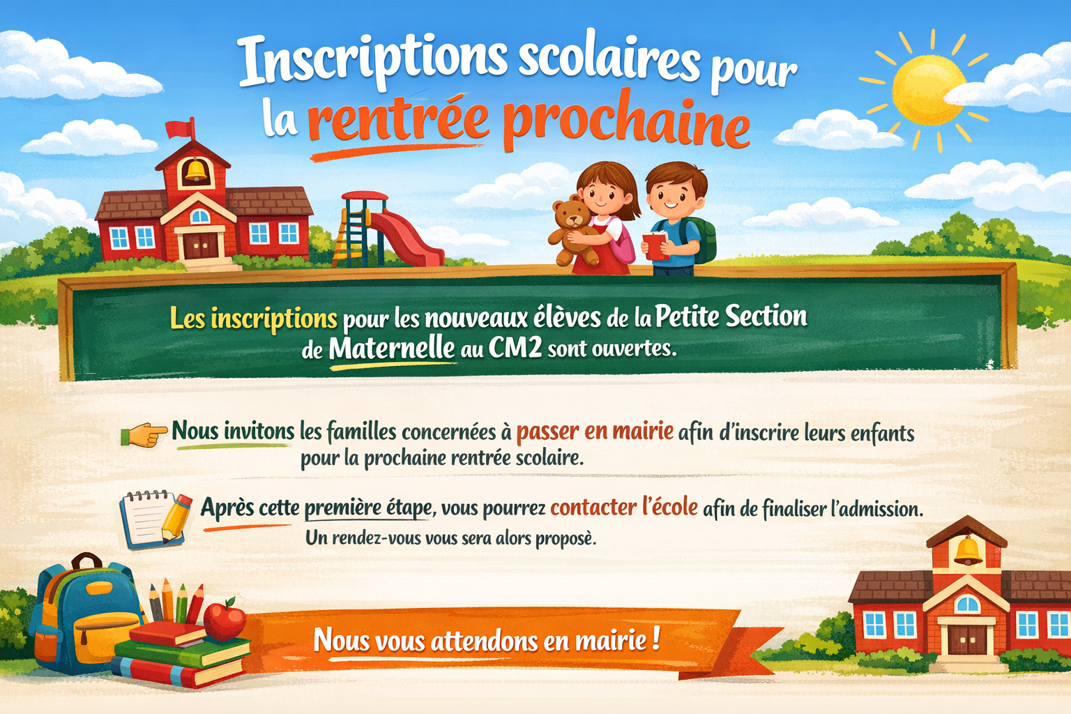 Inscriptions école